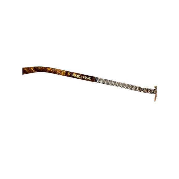 Oscar Frank - Woo Chains Rectangular Sunglasses in Brown & Gold main image 4